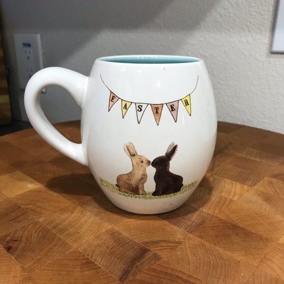 Rae Dunn Happy Easter mug with bunnies - Picture 2 of 4